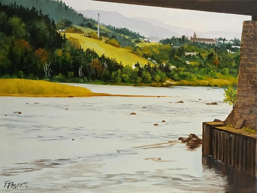 Par delà le pont des trains